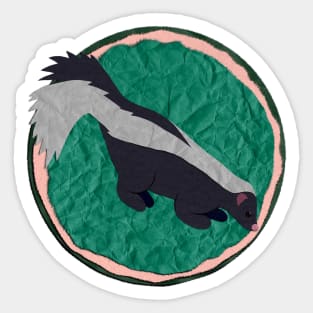 Paper Craft Skunk Sticker